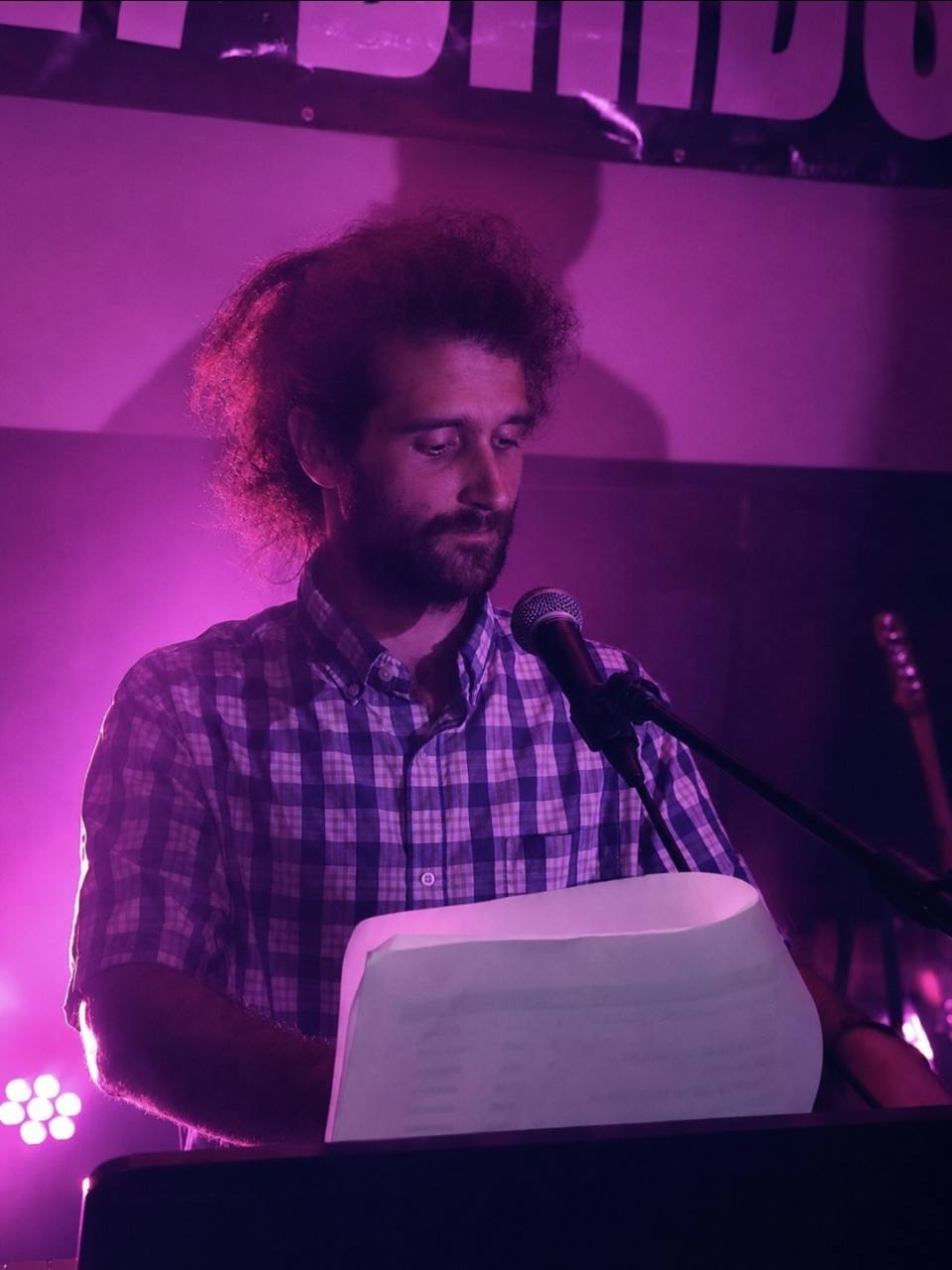 Peter of 27 Birds performing on keyboards